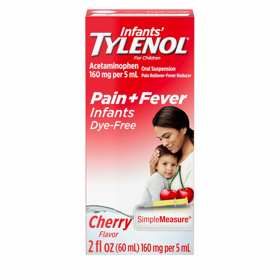 Infants’ Tylenol Liquid Pain & Fever Relief – Dye-Free Cherry (2 fl. oz.)