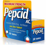 Pepcid AC Acid Reducer Maximum Strength Tablets, (100 Count Total)