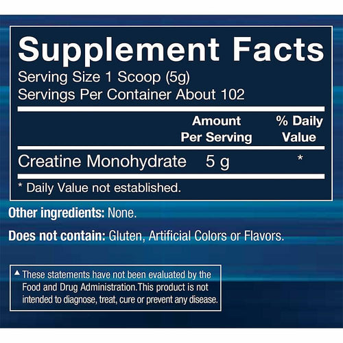 BODYTECH 100% Pure Creatine Monohydrate Powder - Micronized for Maximum Absorption - Supports Muscle Strength & Power Output - Unflavored (18 oz, 102 Servings)