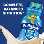 PediaSure Grow & Gain with Immune Support, 27 Vitamins & Minerals for Kids, 7g Protein, Non-GMO, Gluten-Free, Vanilla, 8-fl-oz Bottle, Pack of 24