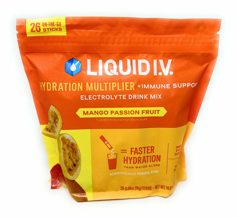 Liquid I.V. Hydration Multiplier Plus Immune Support, Mango Passionfruit (26 Ct)