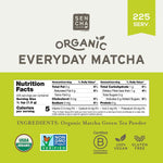 Sencha Everyday Natural USDA Organic Matcha Green Tea Powder Rich Antioxidant Revitalizing Body Healthy Gluten Free Product 100% Vegan Diet - 12oz (Pack of 1)