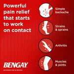 Bengay Ultra Strength Topical Pain Relief Cream, Non-Greasy Topical Analgesic for Minor Arthritis, Muscle, Joint and Back Pain, Camphor, Menthol and Methyl Salicylate, 4 OZ